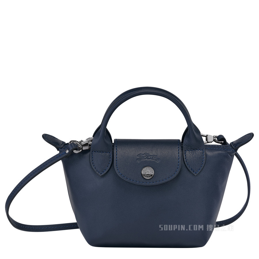 Le Pliage Cuir 斜挎包 - 蓝色