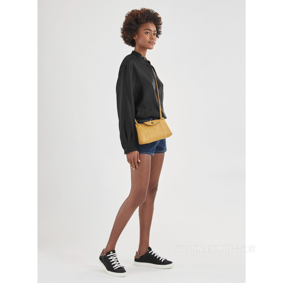 Le Pliage Cuir 斜挎包 - 蓝色