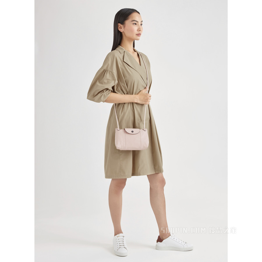 Le Pliage Cuir 斜挎包 - 粉红色