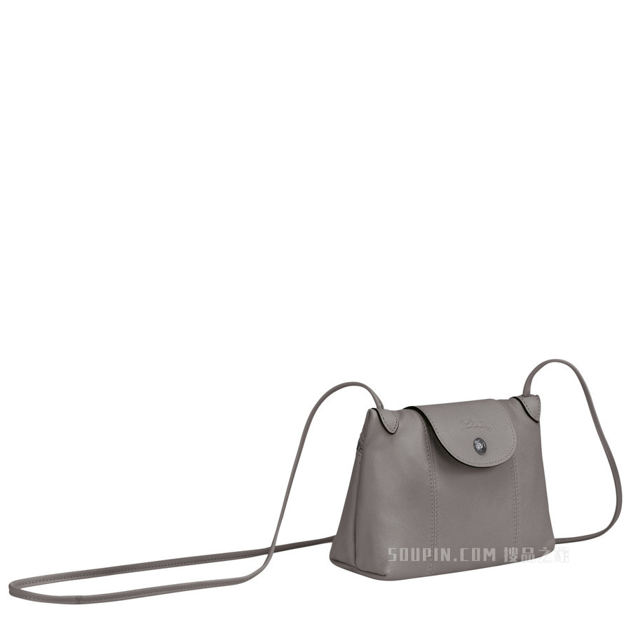 Le Pliage Cuir 斜挎包 - 灰色