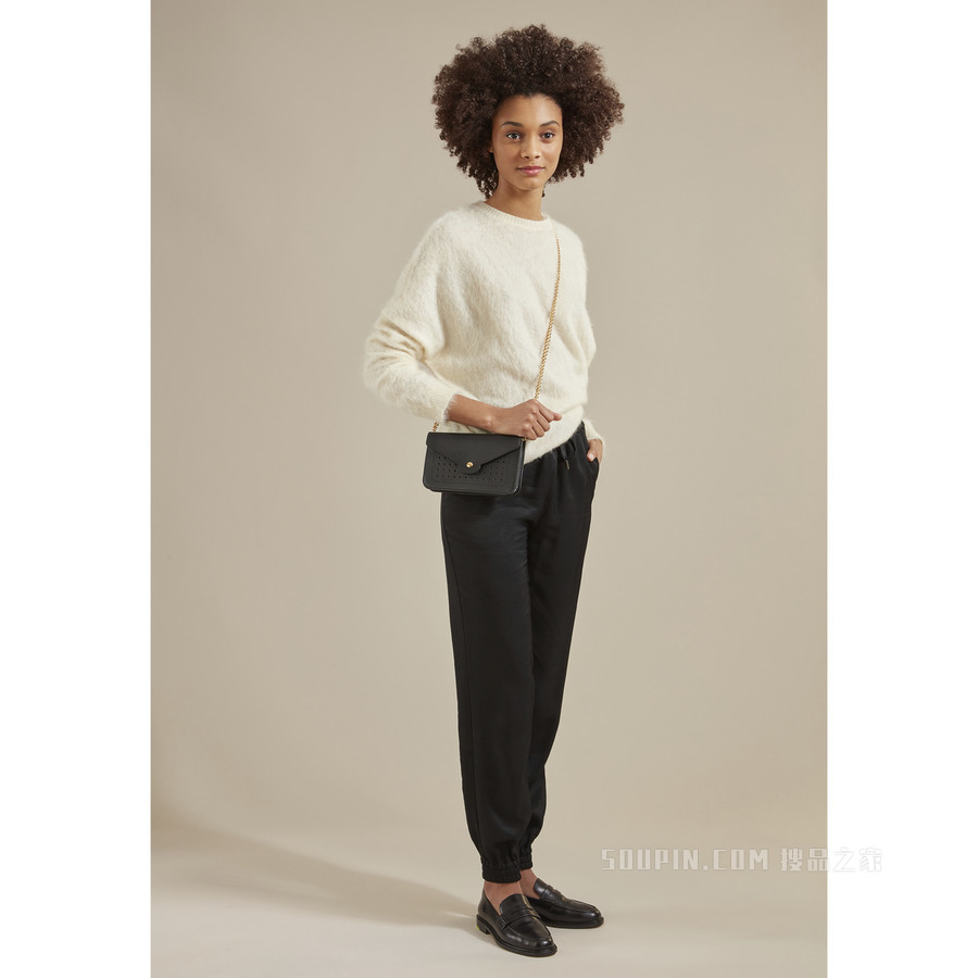 Mademoiselle Longchamp 系列 带链钱包 - 棕色