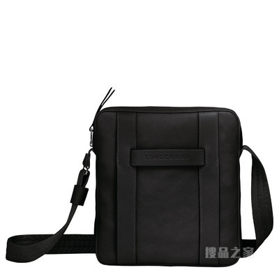 Longchamp 3D 斜挎包中号 - 黑色