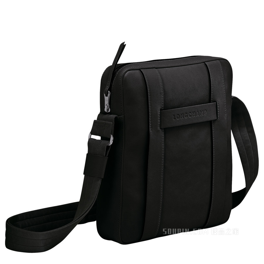Longchamp 3D 斜挎包中号 - 黑色