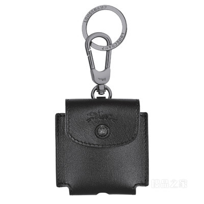 Le Pliage Cuir AirPods 钥匙扣 - 黑色