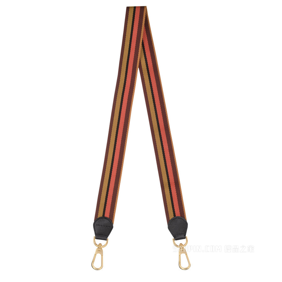 Longchamp Rayures 肩带 - 粉红色