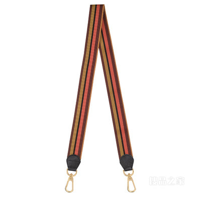 Longchamp Rayures 肩带 - 粉红色