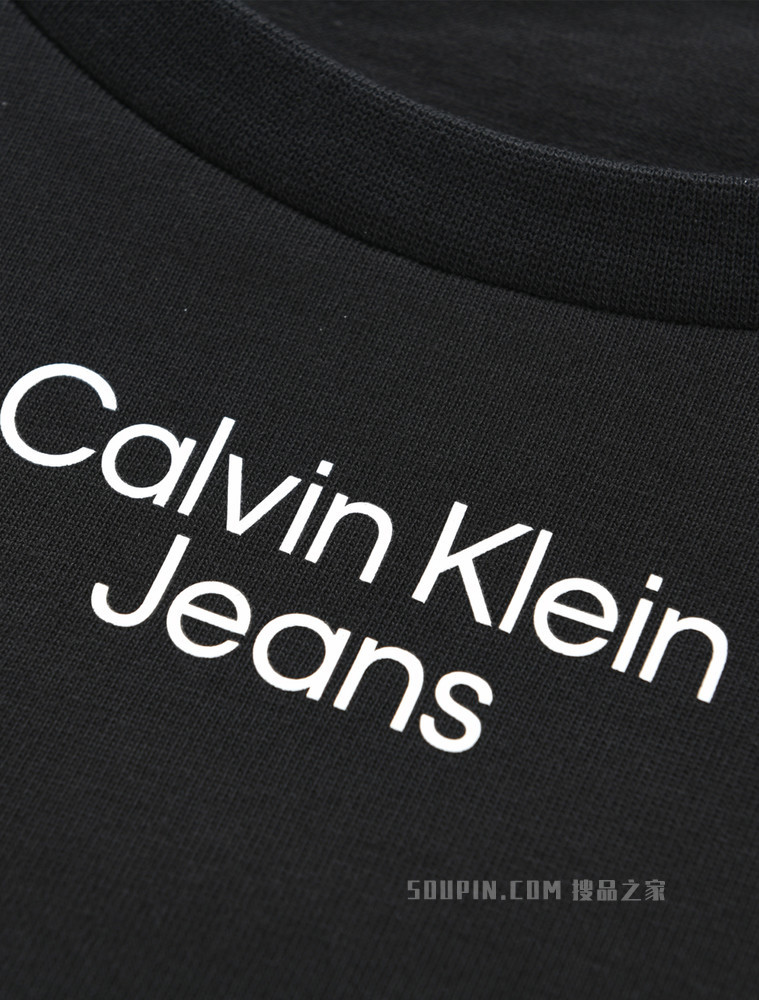Calvin Klein 22春夏新款女士休闲圆领纯棉简约LOGO短袖T恤J218886