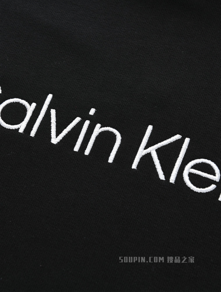 Calvin Klein 22春夏女士时尚纯棉连帽简约刺绣LOGO套头卫衣40WH106