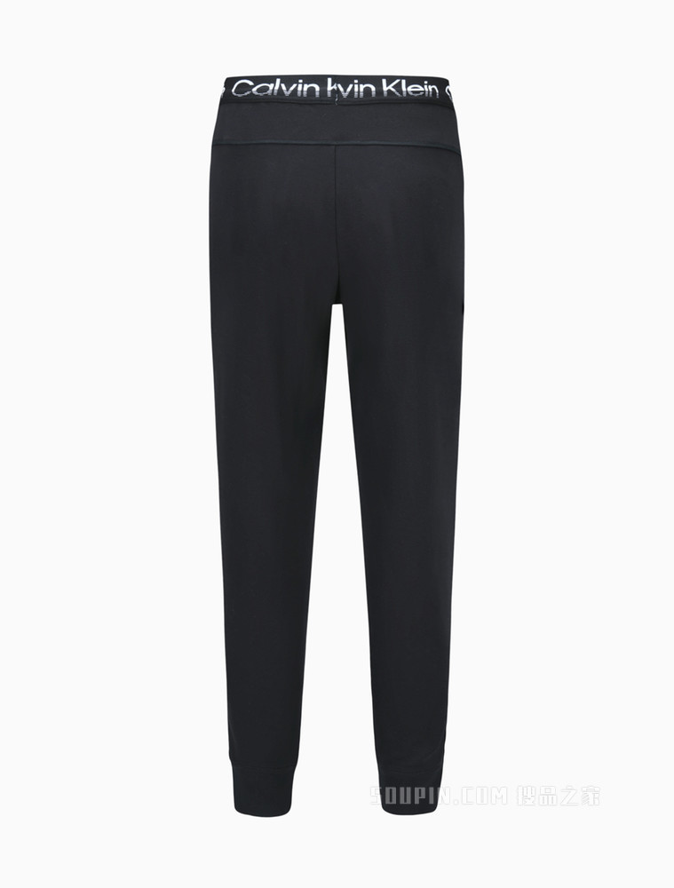 Calvin Klein 22春夏男士时尚循环LOGO织带抽绳束脚运动休闲裤4MS2P600