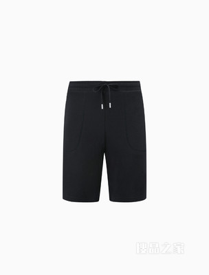 Calvin Klein 22春夏男士时尚循环LOGO织带抽绳腰运动休闲短裤4MS2S806