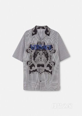 Silver Baroque格纹Logo衬衫