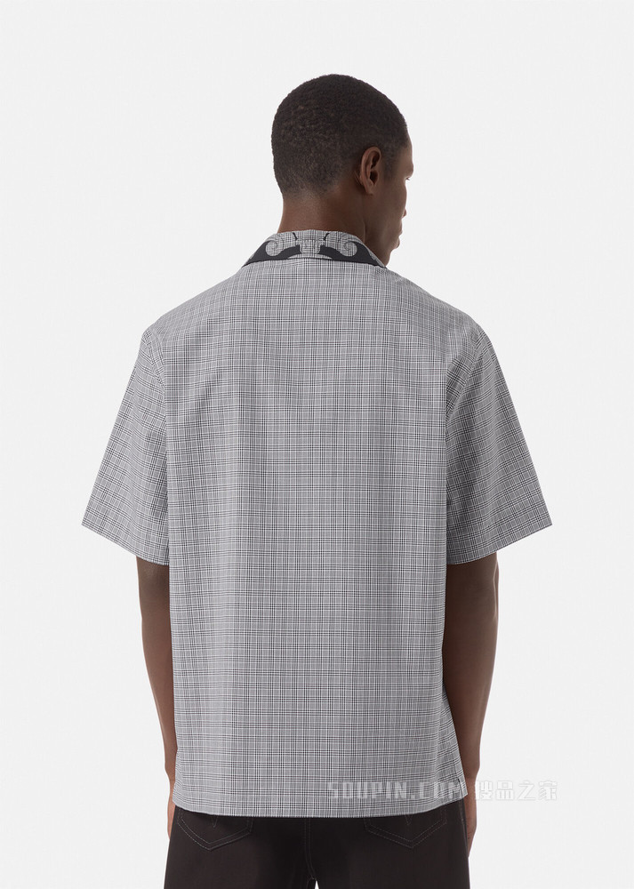 Silver Baroque格纹Logo衬衫