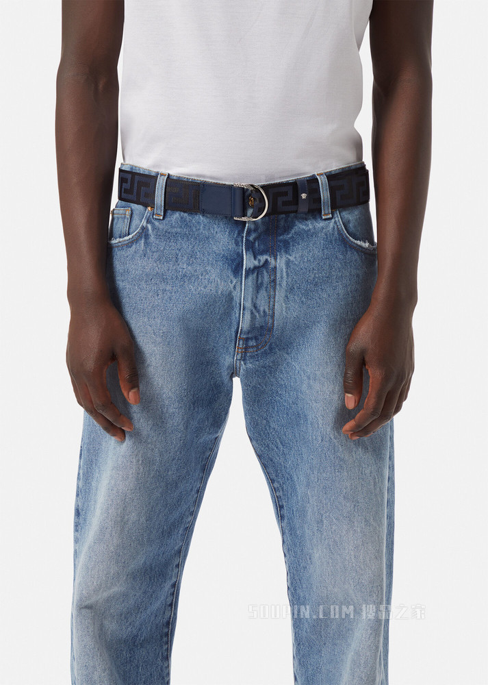 希腊回纹缎带腰带