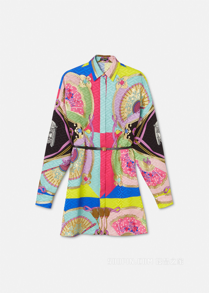 I Ventagli La Greca衬衫连衣裙