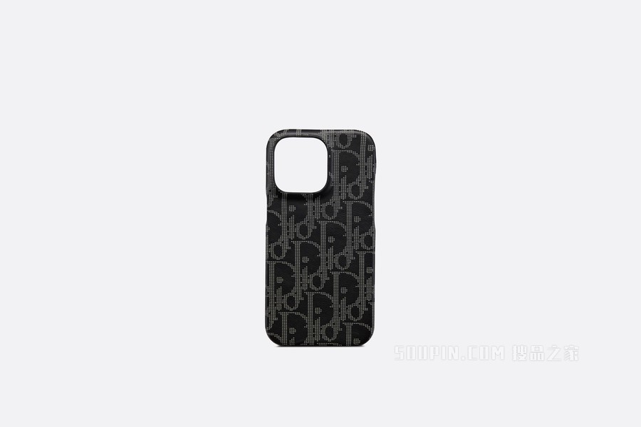 iPhone 13 Pro 手机壳 黑色 Oblique Galaxy 印花效果皮革