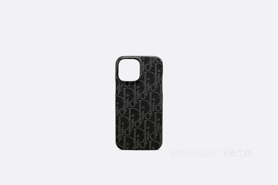 iPhone 13 Pro Max 手机壳 黑色 Oblique Galaxy 印花效果皮革