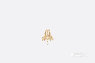 Dior Dream 胸针 金色饰面金属和白色树脂珠饰