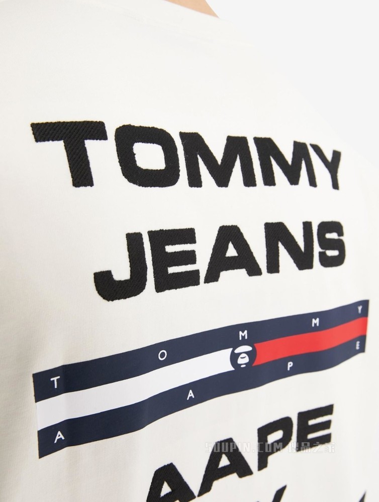 Tommy【AAPE联名】22新款春夏纯棉迷彩印花LOGO短袖T恤DM0DM13725