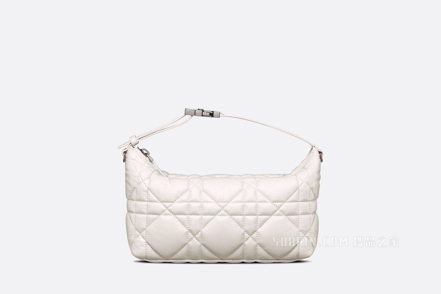 中号 DiorTravel Nomad 手拿包 奶白色牛皮革超大藤格纹