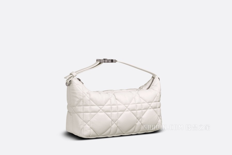 中号 DiorTravel Nomad 手拿包 奶白色牛皮革超大藤格纹