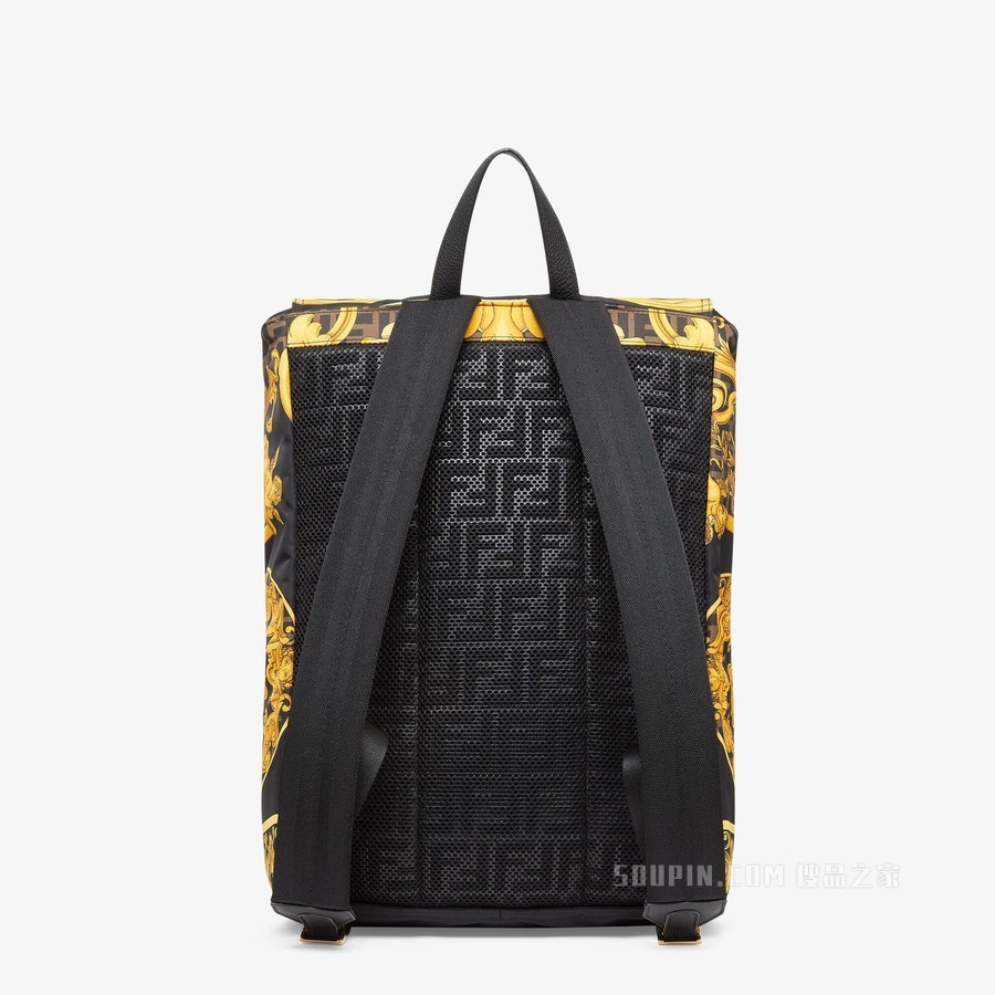 Fendiness中号背包 Fendace印花尼龙背包