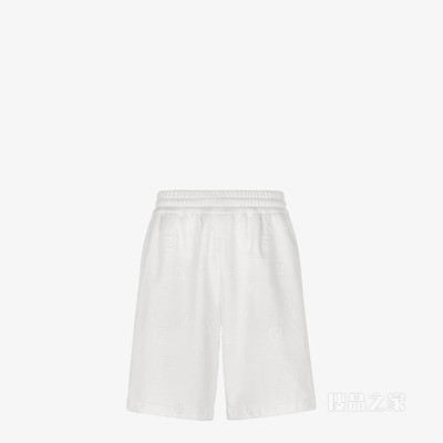 百慕大短裤 白色针织短裤