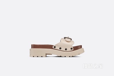 Diorquake 饰带凉拖 白色牛皮革