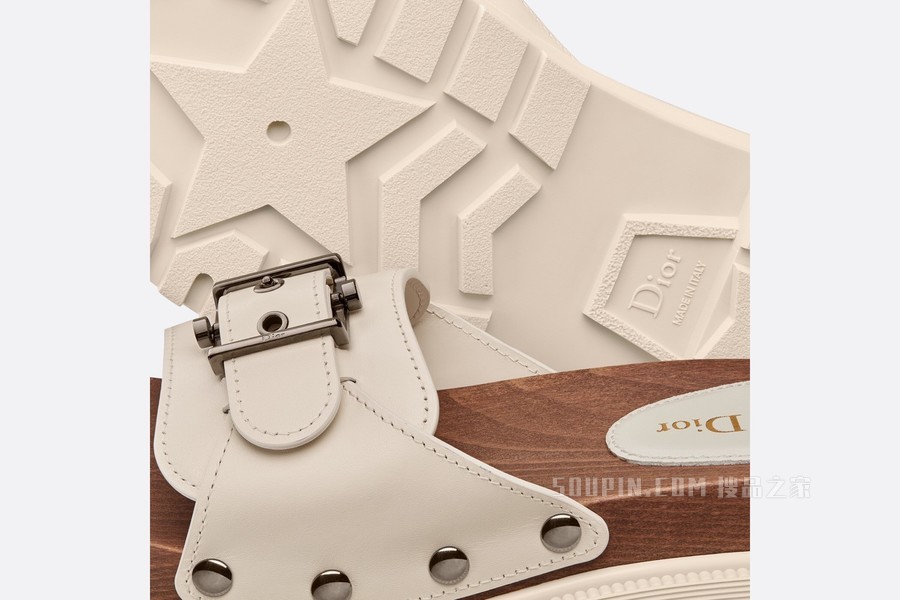 Diorquake 饰带凉拖 白色牛皮革
