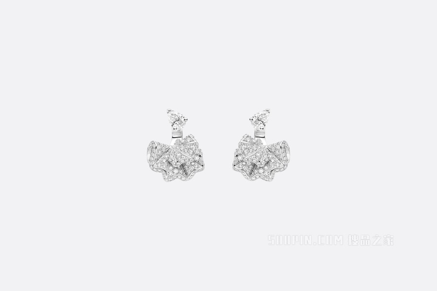 Archi Dior 耳环 白色 18K 金和钻石