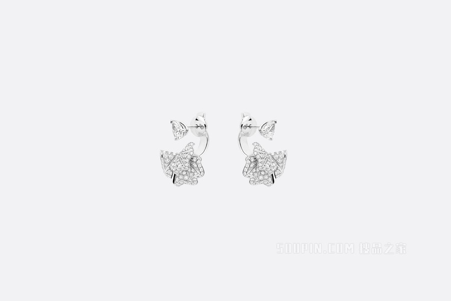 Archi Dior 耳环 白色 18K 金和钻石