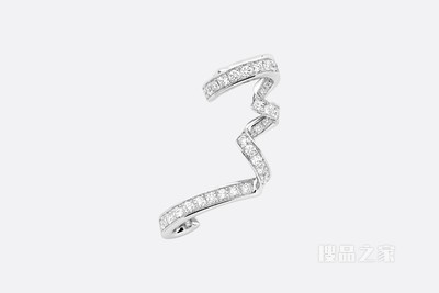 Archi Dior 左耳环 白色 18K 金和钻石