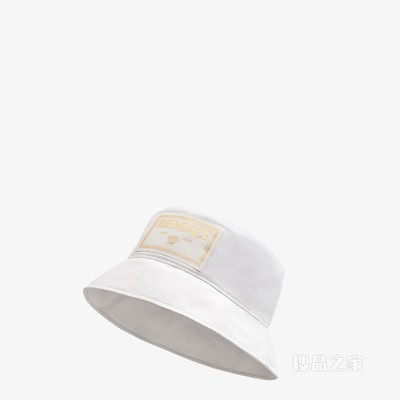 帽子 白色帆布Fendace徽标渔夫帽