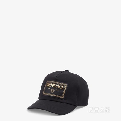 帽子 黑色帆布Fendace徽标棒球帽