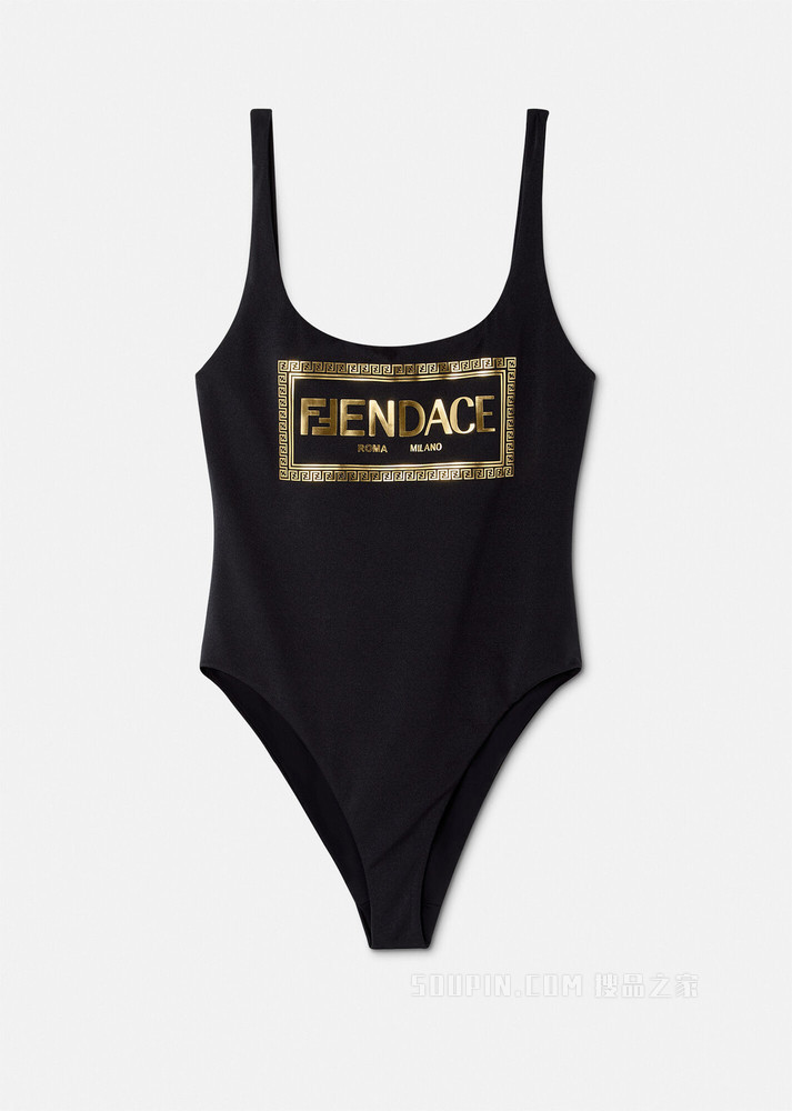 Fendace Logo一体式泳衣