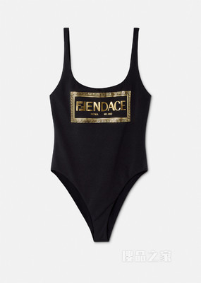Fendace Logo一体式泳衣