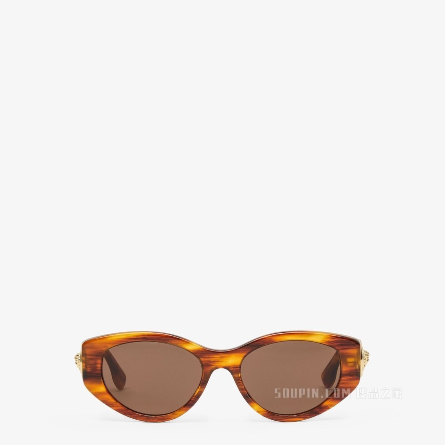 Fendi V2 Fendace雪茄色醋酸纤维太阳镜