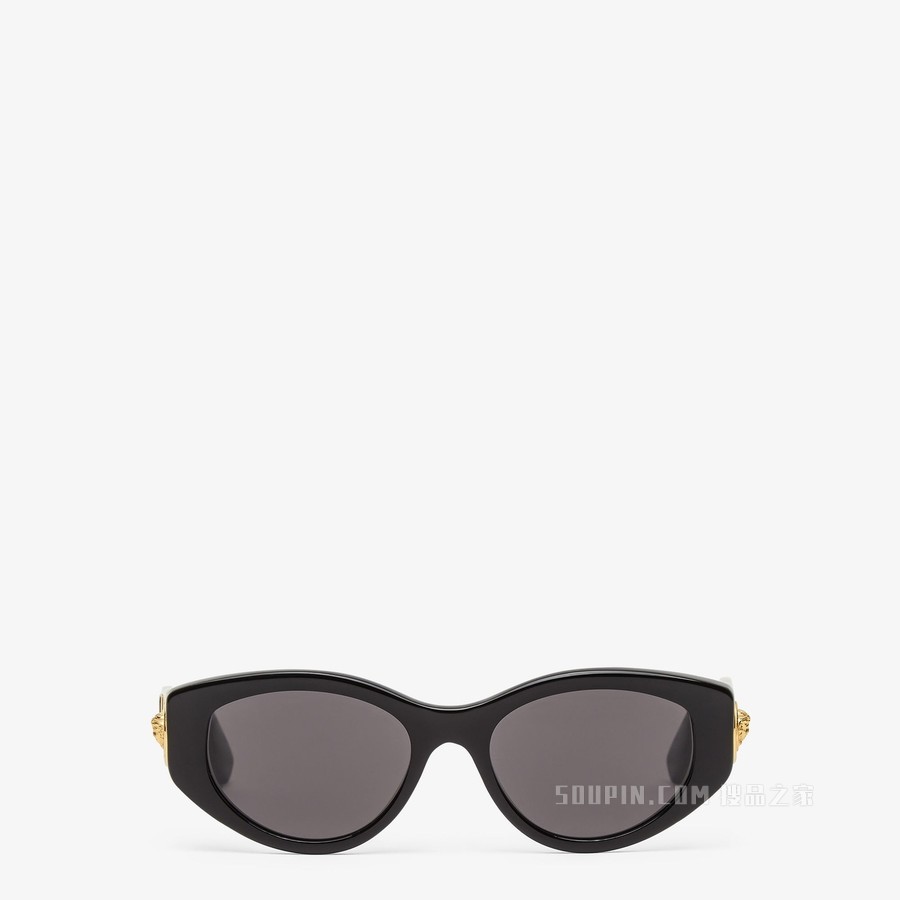 Fendi V2 Fendace黑色醋酸纤维太阳镜