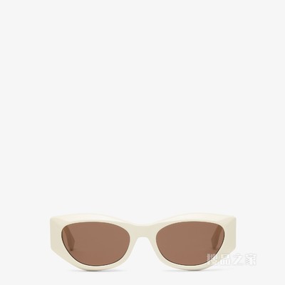 Fendi V1 Fendace Logo白色醋酸纤维太阳镜