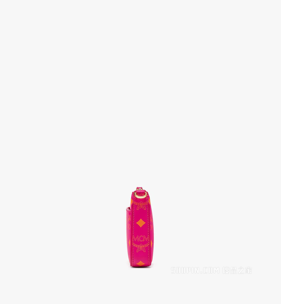 Mini ArenColor Splash Logo皮革拉链手拿包