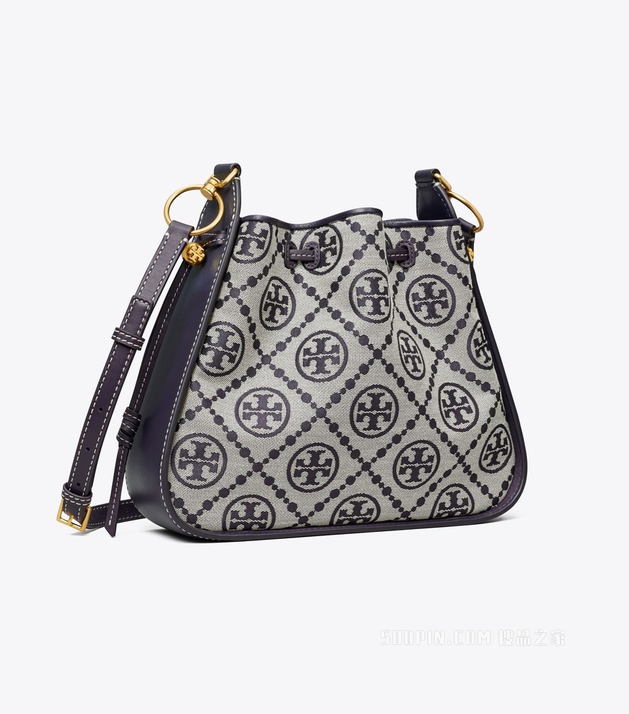 T Monogram 提花钟形包 Tory 海军蓝