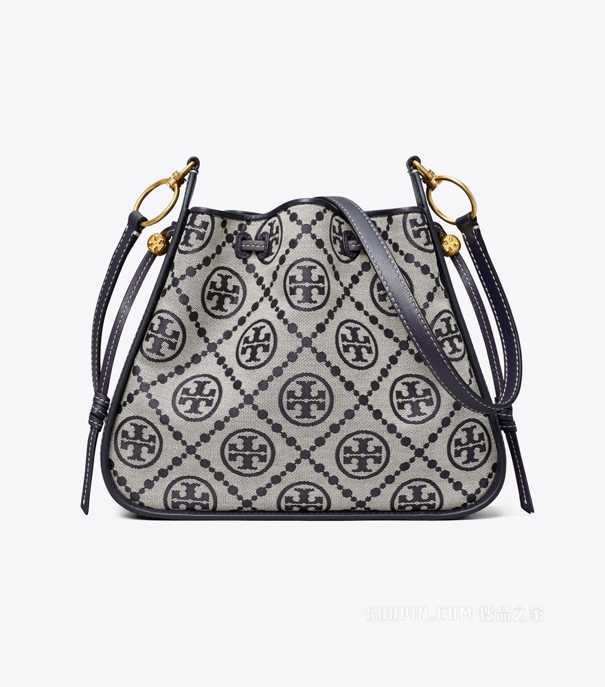 T Monogram 提花钟形包 Tory 海军蓝