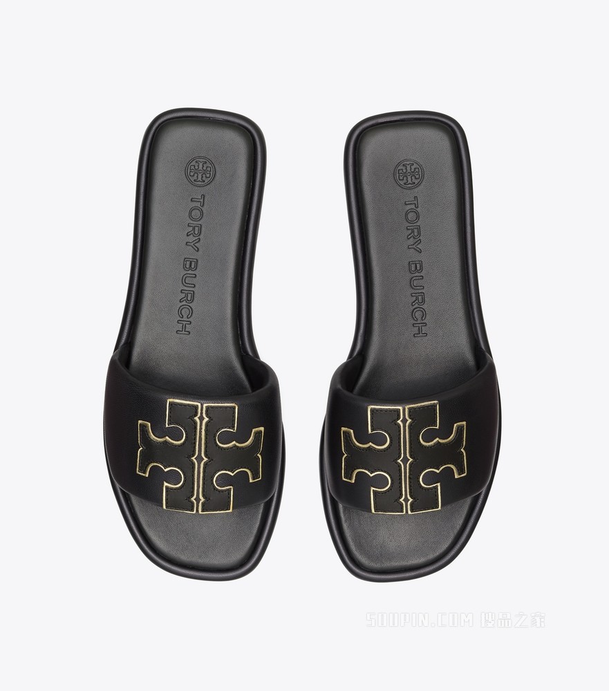 Double T 运动凉鞋 深邃黑/金色
