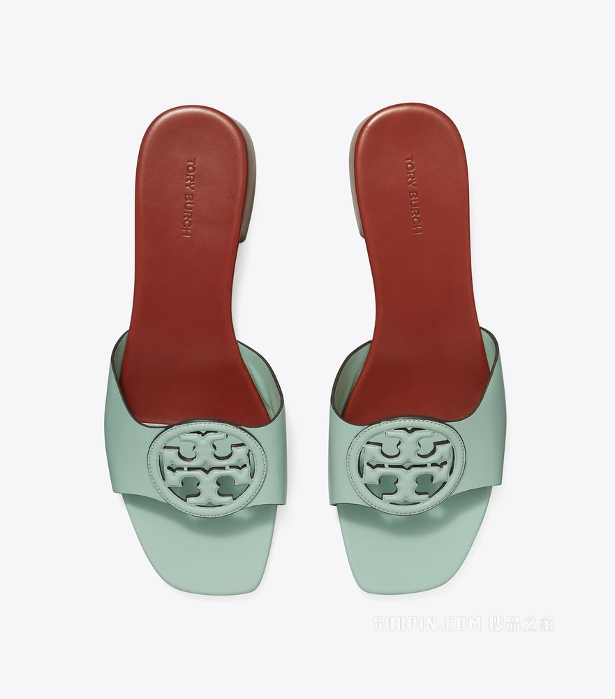 Miller 镂空拖鞋 松霜绿/甜椒红