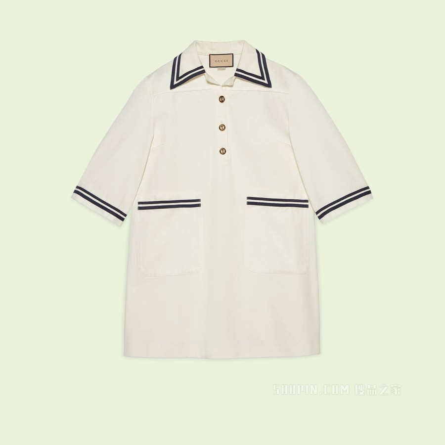 棉质连衣裙 白色