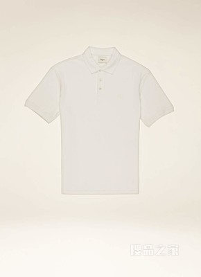 B-Chain Polo 衫 骨白色棉质上衣