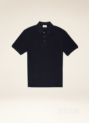 B-Chain Polo 衫 黑色棉质上衣