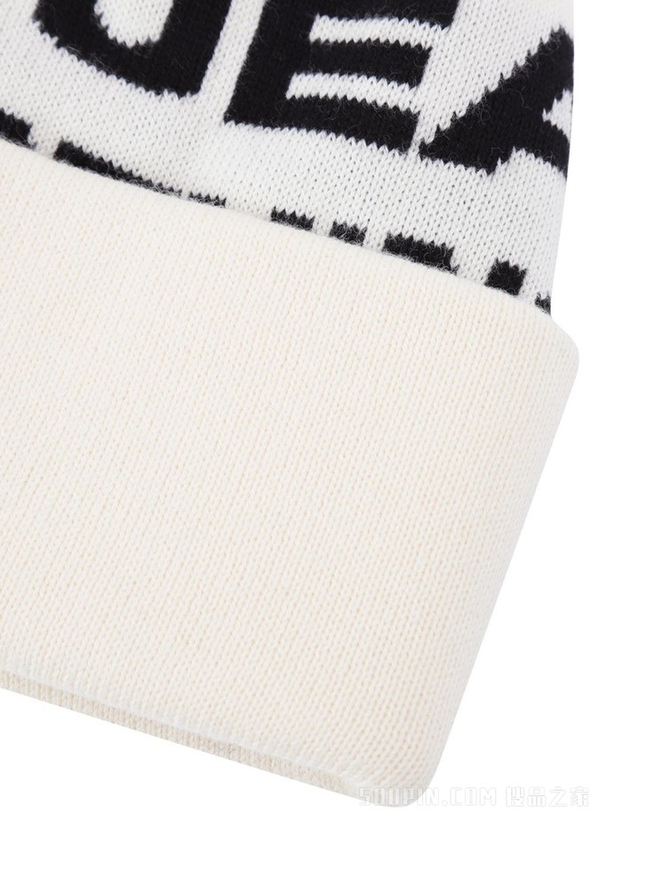 Tommy【AAPE联名】22新款春季纯棉字母提花翻边针织毛线帽01508