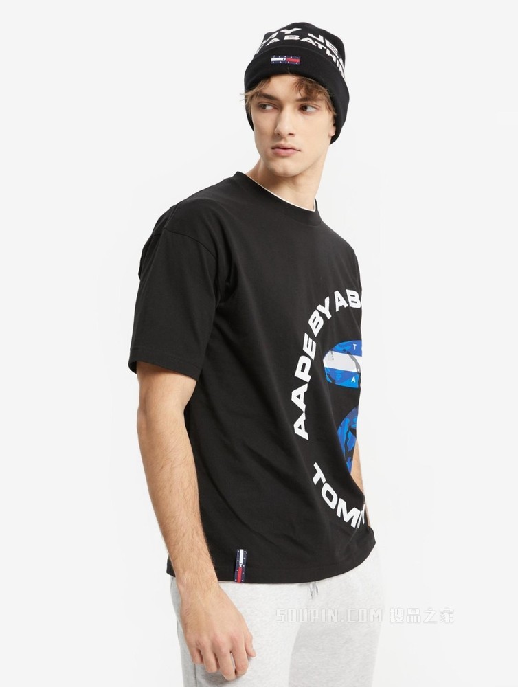 Tommy【AAPE联名】22新款春夏纯棉迷彩印花LOGO短袖T恤DM0DM13725