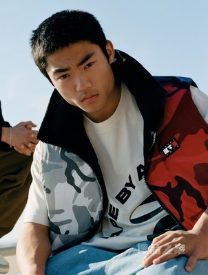 Tommy【AAPE联名】22新款春季潮流两面穿迷彩LOGO铺棉马甲13721
