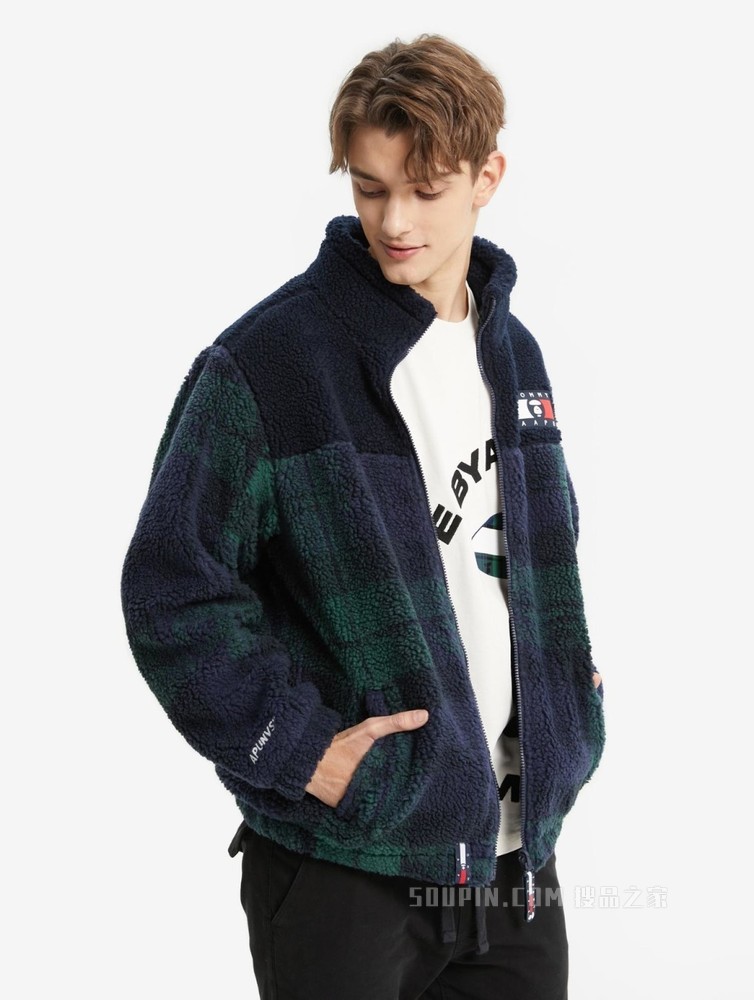 Tommy【AAPE联名】22新款春季二合一仿羊羔绒内胆夹克外套13720
